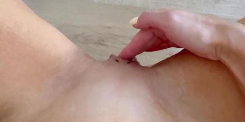 POV erect clit orgasm. Close up dripping wet pussy rubbing