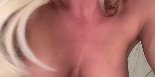 Blonde bitch is horny V