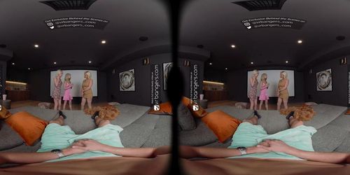VR Bangers Stepmommy's Creampie blonde foursome VR Porn