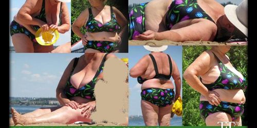 BBW SSBBW PAWG Chubby Milf and Granny Beach Voyeur