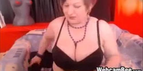 Large Granny Strips And Masturbates