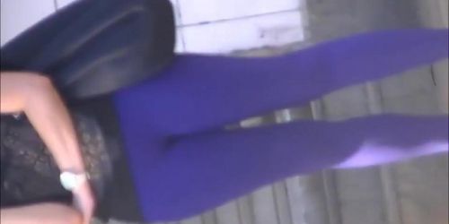 Just the beauty of a wonderful woman in navy yoga pants