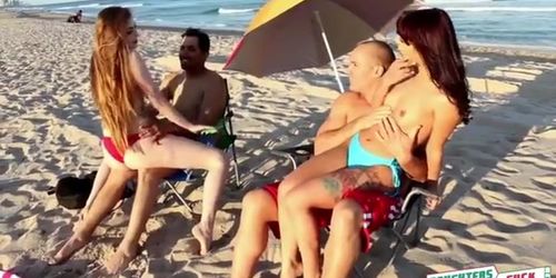 Smoking hot beach babes Kobi Brian and Gina Valentina (Gina Valentino)