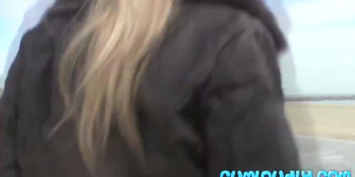 Blonde Babe Jay Takes A Strangers Dick