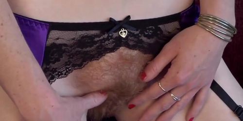 We Are Hairy - Ana Molly Removes Her Purple Dress & Lingerie Today