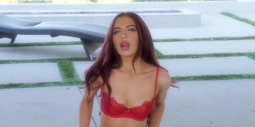 Glamorous Sabina Rouge makes you CUM in her Red Lingerie for DigitalDesire