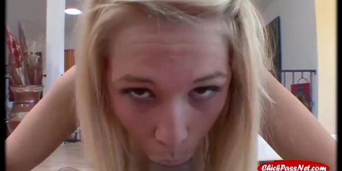 Awesome Pov Blowjob and Facial (Camilla Krabbe, Linda Blonde, sweet blonde)