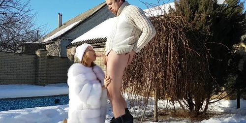 [yasmibutt] - Sex on snow with creampie