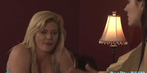 Real milf pussytoying and scissoring teen