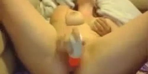 A hot girl cries as she squirts