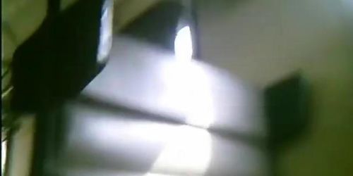 Candid video of a beautiful  girl getting off a train