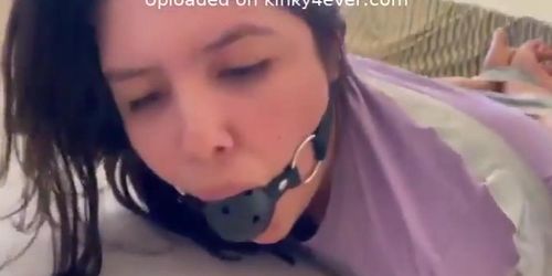 Ball Gagged Girl Struggle In Barefoot Tape Bondage