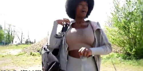 Czech Streets Quickie With Cute Busty Black Girl