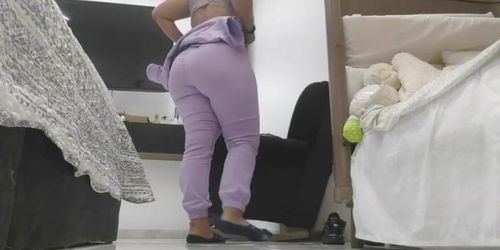 Curvy Latina Nurse Caught on Handheld Camera