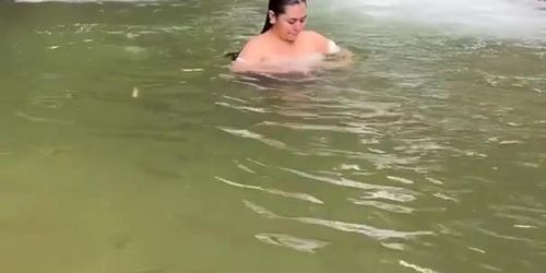 Tatiana Trelles Ecuador River bath