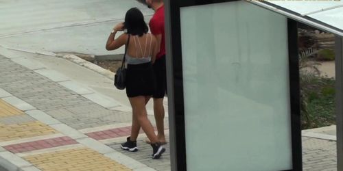 Slutty Venezuelan Girl Gets Picked Up At The Bus Stop And Fucked Rough Back Home