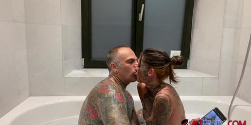 Tattooed hottie Lucy ZZZ fucked rough in the bathtub (Sascha Ink)