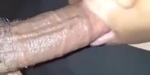 Sloppy wet good head and tongue kissing the cock