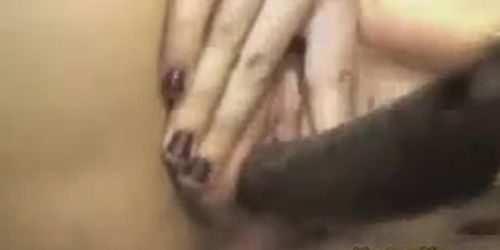 Blonde teen in a hairy pussy close up show