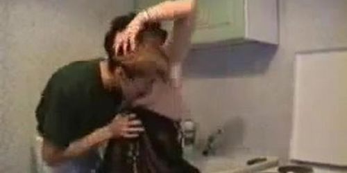 Son Fucks His Mother In The Kitchen