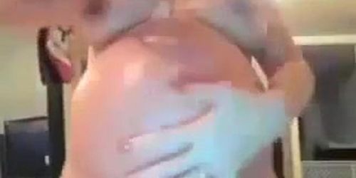 Pregnant Cam Girl Gets Naked