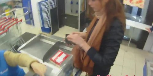 Pulled teen banged from behind in public POV