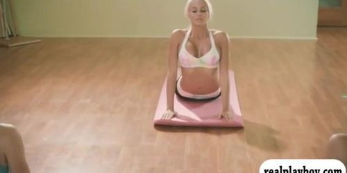 Yoga session with massive tits instructress Khloe Terae