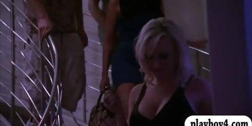 Nasty women have fun with whips and sex in Foursome mansion