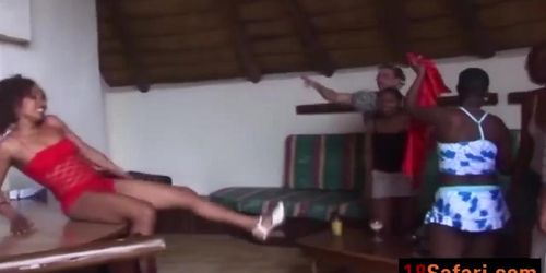 Black African Teens Fucked In Group Sex Party