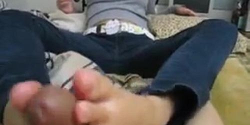 Foot Job cute innocent girl