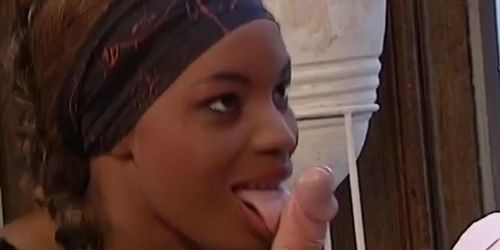 Delicate african teen is getting her wet holes ravaged by a government official