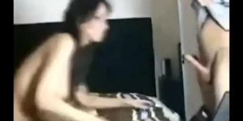 After sucking she just turned around for fucking