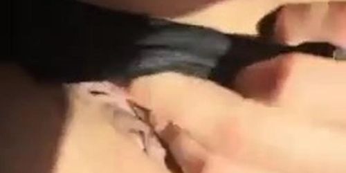Adorable jessy fucks herself
