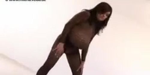 Milena Velba Leopard Bodysuit Big Tits Tease
