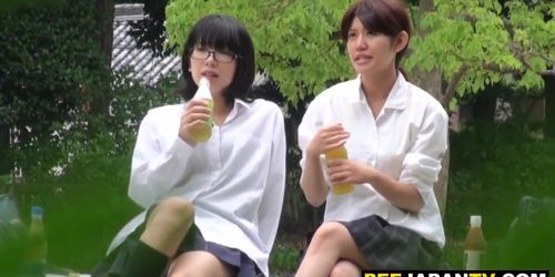 PISS JAPAN TV - Public loving piss teens pee on the ground