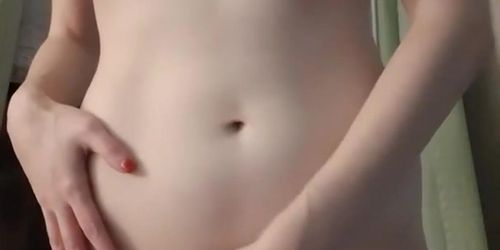 Lycragun showing her cute skinny pussy