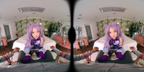 VR Conk Genshin Impact Keqing A sexy Teen Cosplay Parody with Lulu Chu In VR Porn