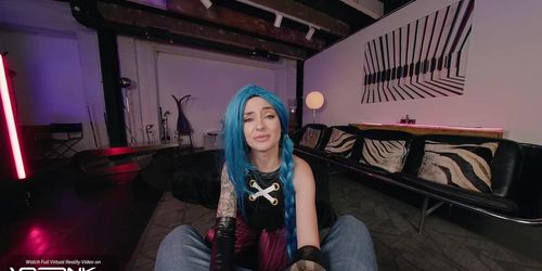 VR Conk League Of Legends Jinx A sexy Teen Cosplay Parody with Stevie Moon In HD Porn