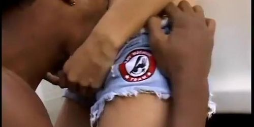 Backwoods blonde with nice boobs gets fucked on side of the road by a black guy