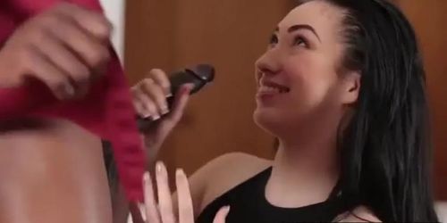 Perky boobs teen slut Aria Alexander banged by big black cock