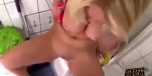 lucky bf films himself fucking his sexy blonde girlfriend