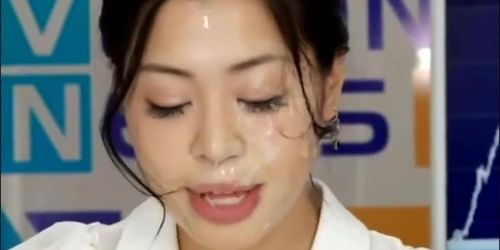 Hot Jap Newsreader Loves  Eating Cum