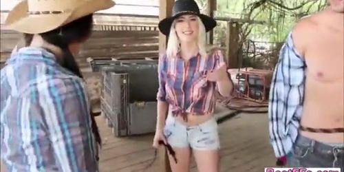 Sexy ranchers gets fucked hard by a big rough dick