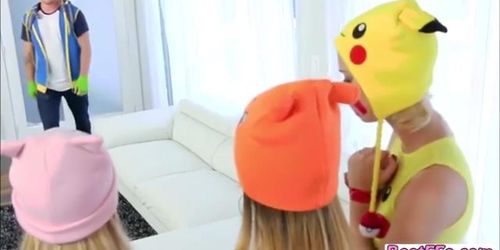 Pokemon sex action with hottie pokemon and their master