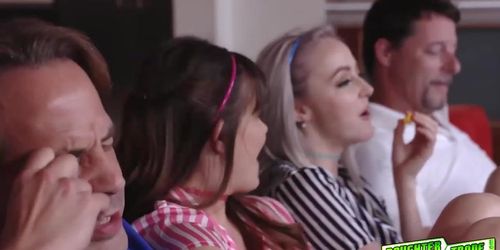 Daddys swap teen and feed them with their big cocks