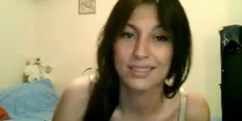 Stunning woman stripping in webcam