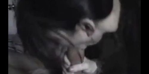 Horny girl enjoys blowjob and sucking balls