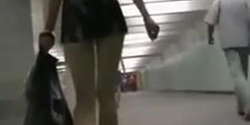hot white hotty on the street