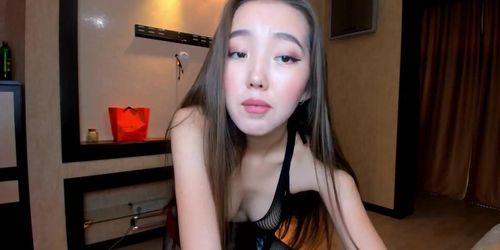 Cute Chinese girl with perky boobs doing a CAM show