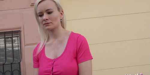 German Scout - Bit Boobs Braces College Girl Lilly Pickup And Raw Fuck Model Casting